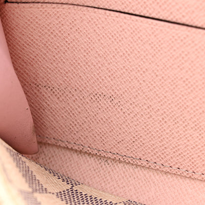 Louis Vuitton Damier Azur Clemence Wallet Rose Ballerine 7 of 7