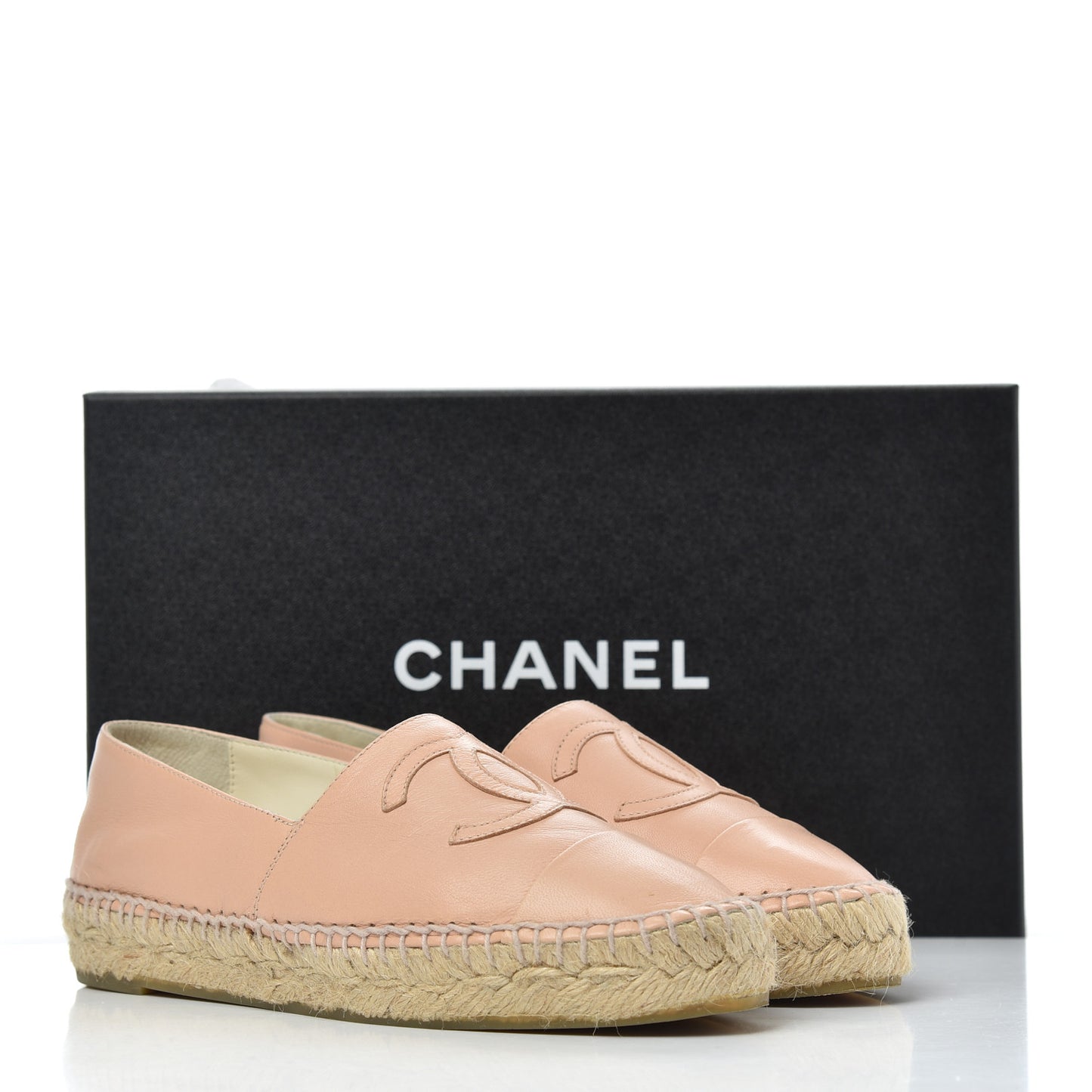 Lambskin CC Espadrilles 35 Nude