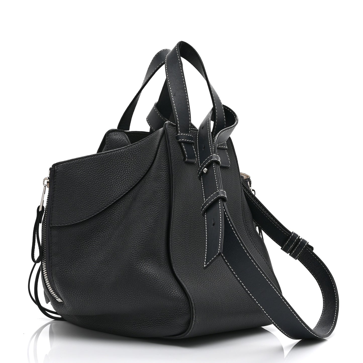 Calfskin Small Hammock Shoulder Bag Grey
