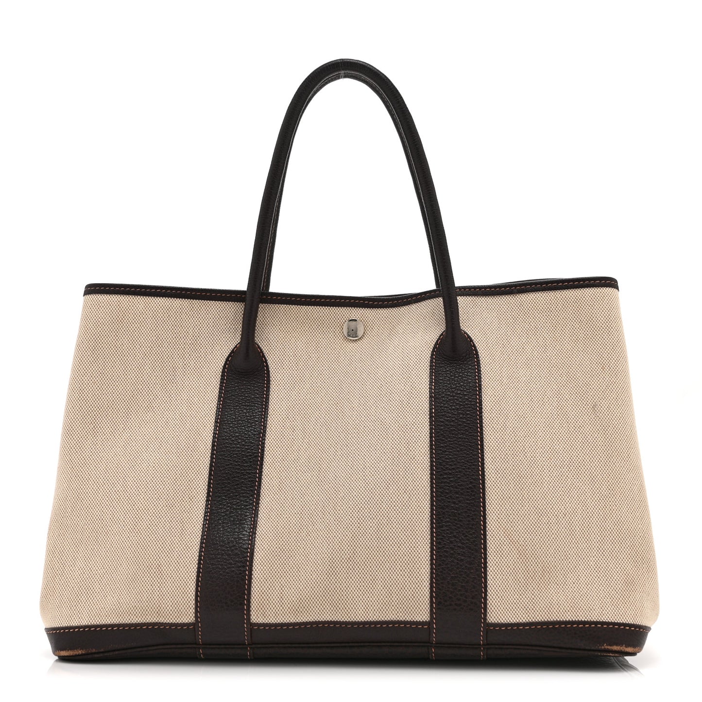 Buffle Skipper Toile Garden Party 36 MM Tote Marron Fonce