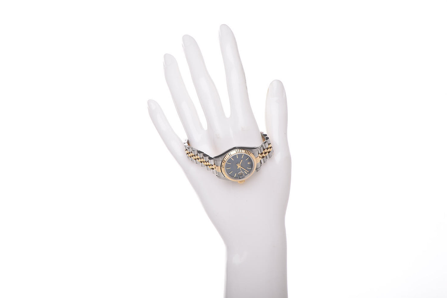 Stainless Steel 18K Yellow Gold 26mm Oyster Perpetual Datejust Watch Blue 69173