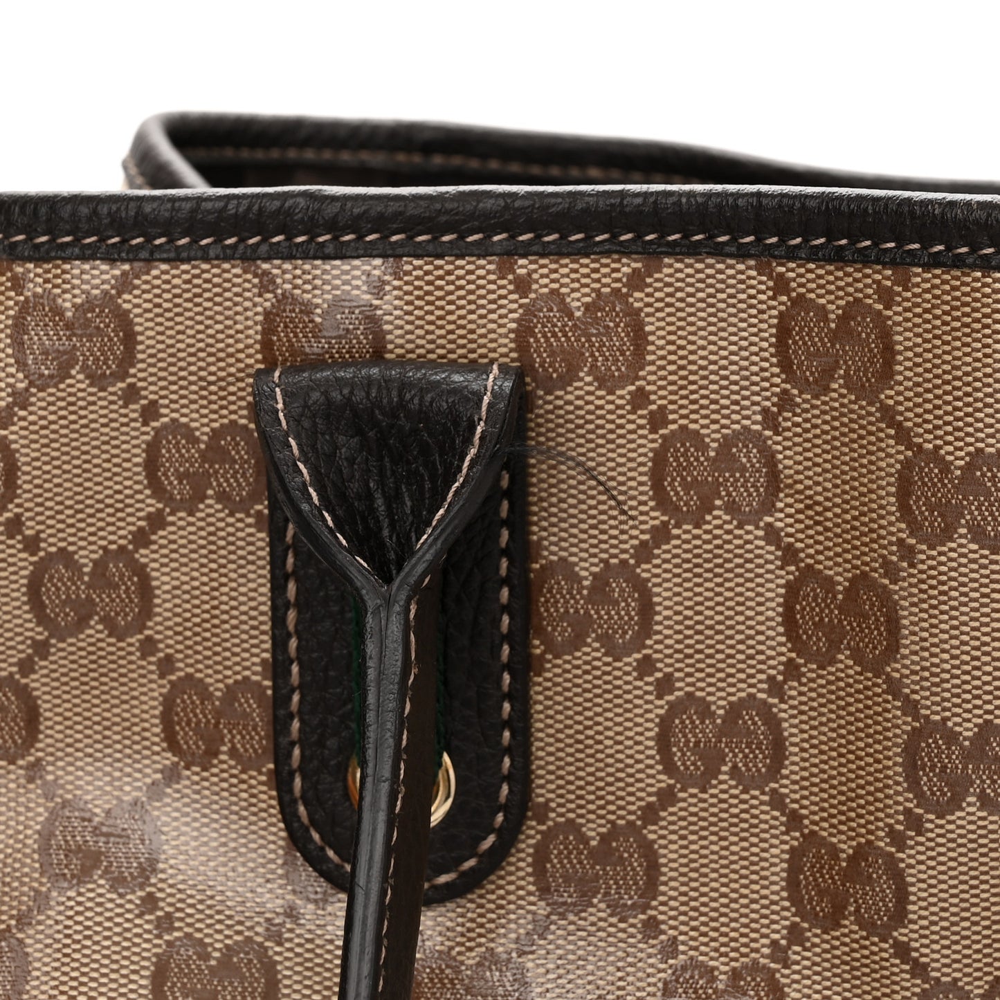 Crystal Monogram Medium Princy Tote Dark Brown