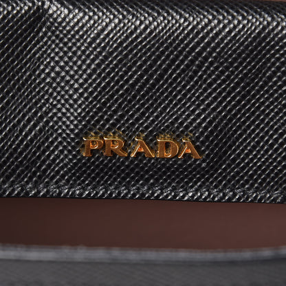 Prada Saffiano Cuir Large Double Bag Black Cipria 6 of 16