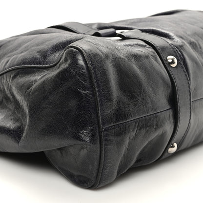 Miu Miu Vitello Lux Gathered Tote Black 8 of 12