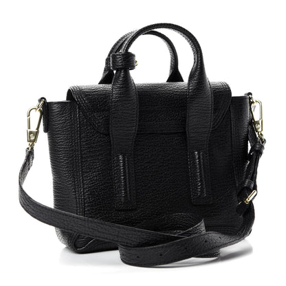 3.1 Phillip Lim 3.1 Textured Calfskin Mini Pashli Satchel Black 3 of 10