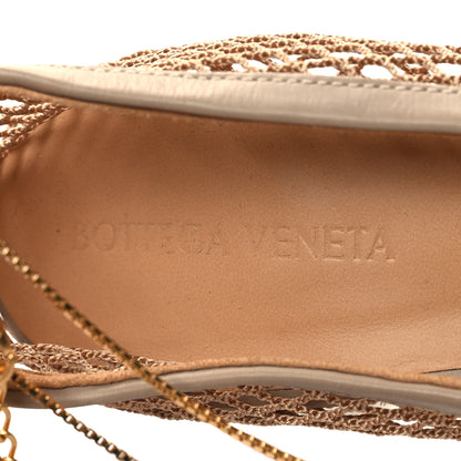 Bottega Veneta Mesh Calfskin Chain Stretch Pumps 39.5 Beige 7 of 7