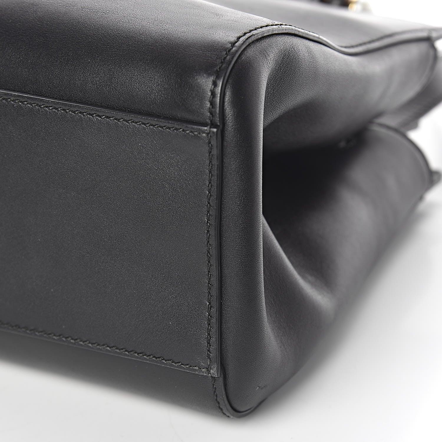 Gucci Nappa Bamboo Small Nymphaea Top Handle Bag Black 17 of 17