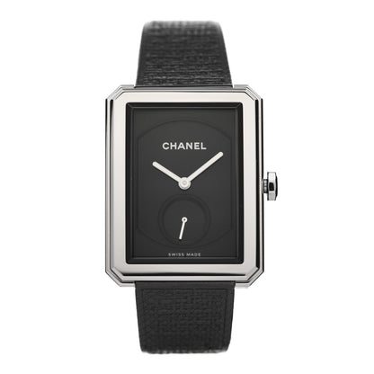 Chanel Stainless Steel Calfskin 29mm Boy-Friend Tweed Manual Winding Watch Black 1 of 5