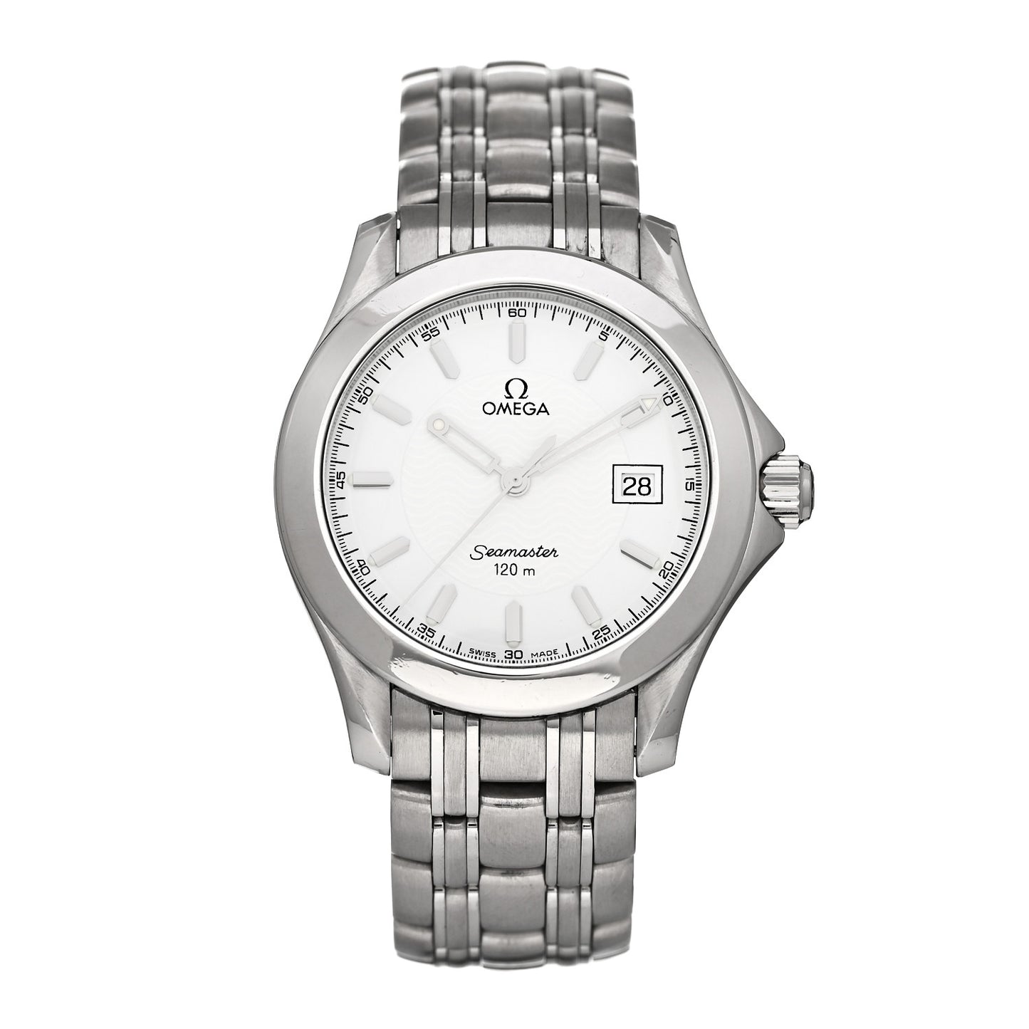 Stainless Steel 36mm Seamaster Quartz Watch White 2511.20