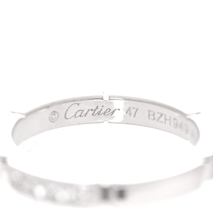 Cartier 18K White Gold Diamond Maillon Panthere Wedding Band Ring 47 4 7 of 10
