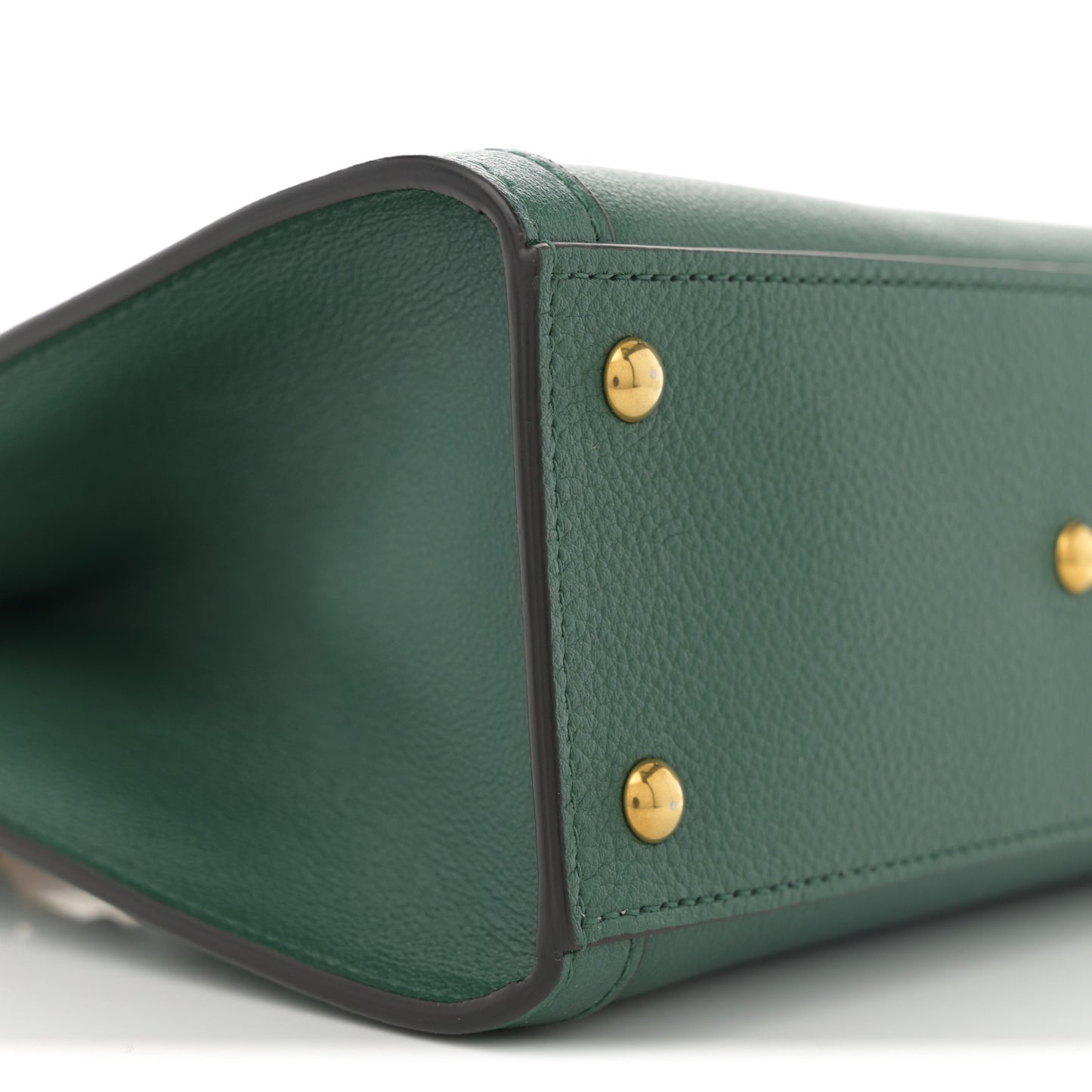 Wonka Grain Calfskin Mini Diana Tote Bag Green Yellow Fluo