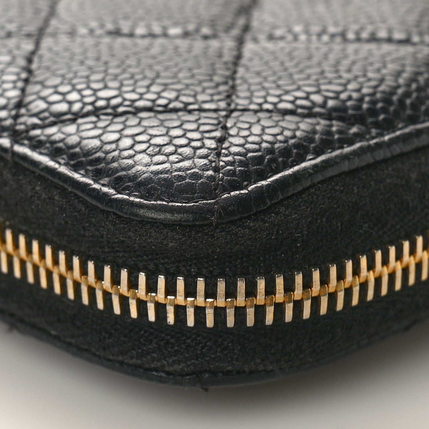 Chanel Caviar Quilted Large Gusset Zip Around Wallet Black 9 of 11