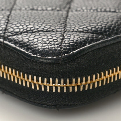 Chanel Caviar Quilted Large Gusset Zip Around Wallet Black 9 of 11