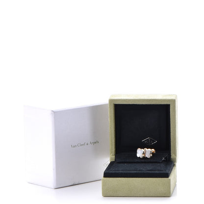Van Cleef & Arpels 18K Yellow Gold Mother of Pearl Pure Alhambra Earrings 9 of 9