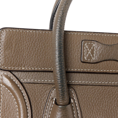 Celine Drummed Calfskin Nano Luggage Souris 16 of 16