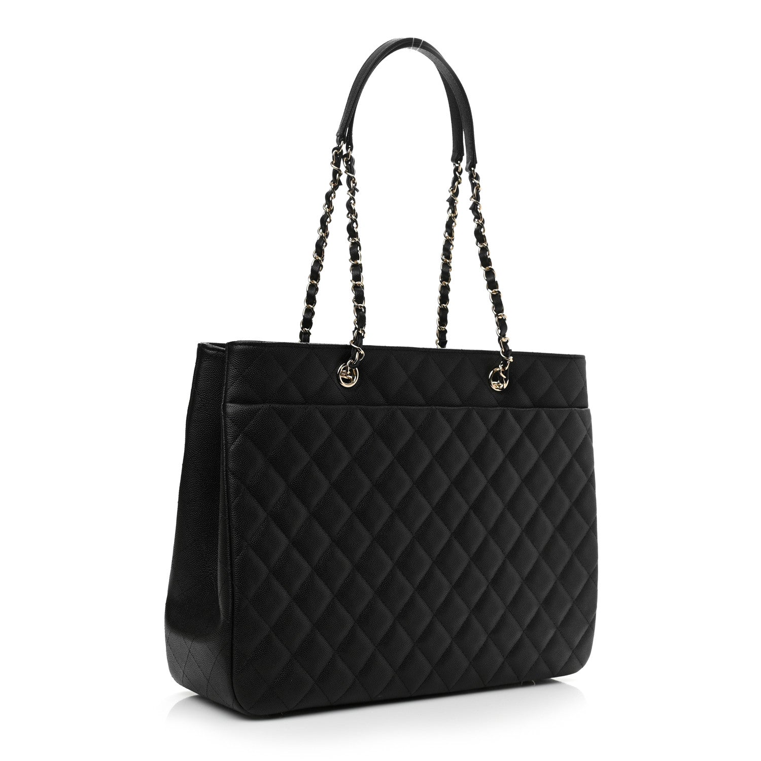 Chanel Caviar Quilted Large Shopping Tote Black 3 of 10