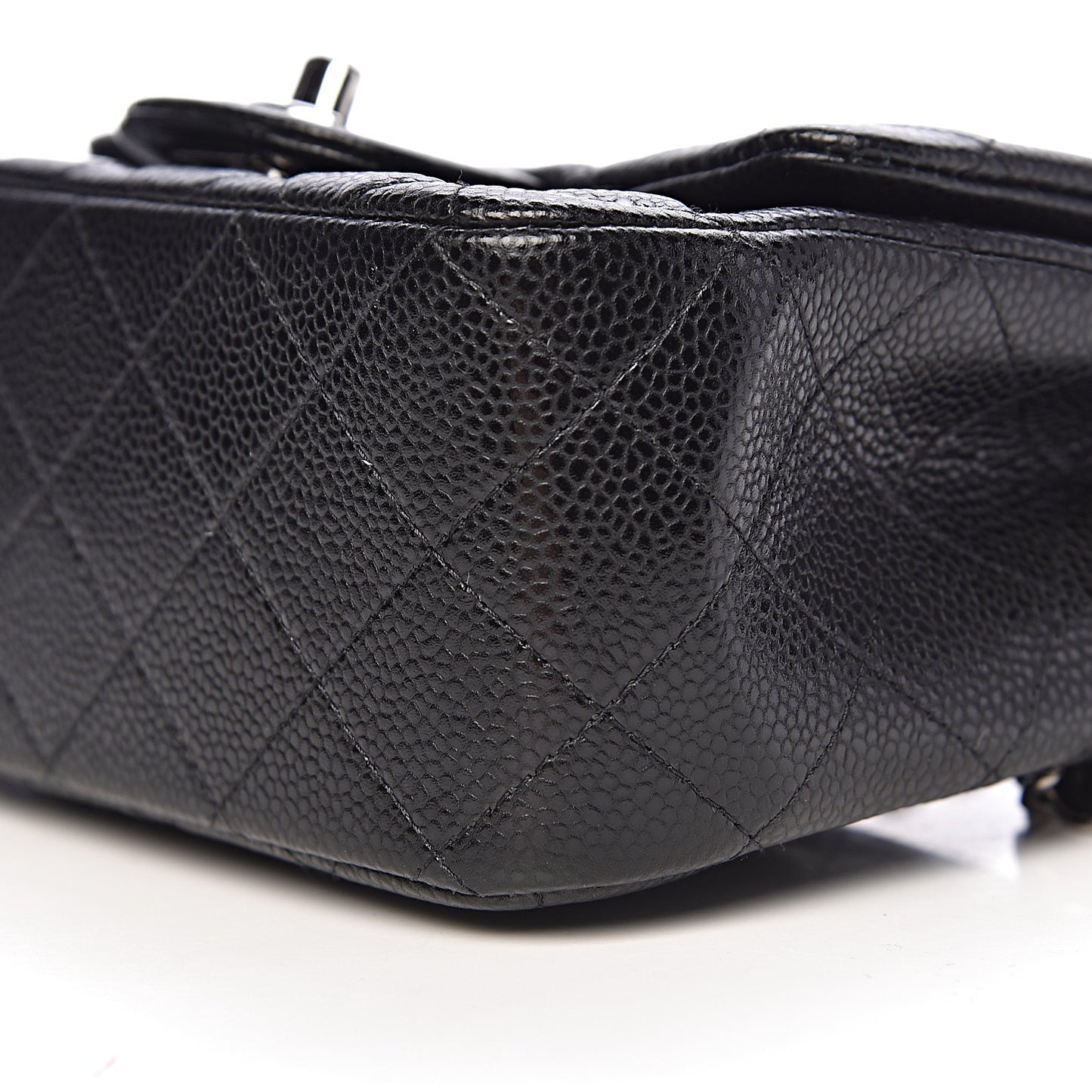 Caviar Quilted Mini Square Flap Black