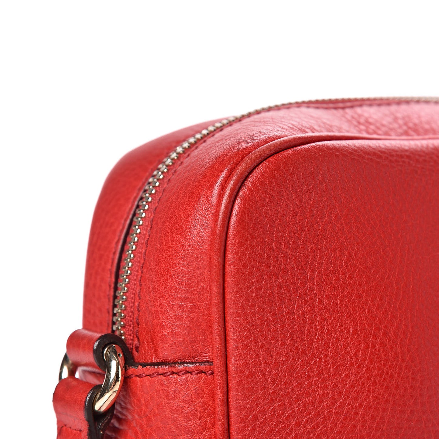 Pebbled Calfskin Small Soho Disco Bag Tabasco Red