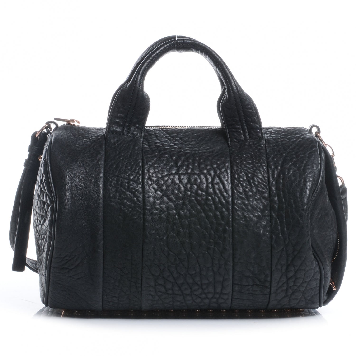 Alexander Wang Leather Rocco w Rose Gold Hardware Black 1 of 7