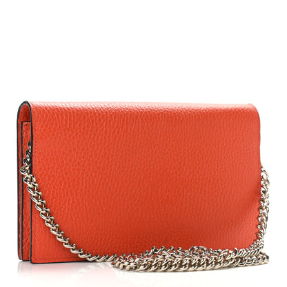 Gucci Dollar Calfskin Medium Betty Chain Wallet Sun Orange 3 of 9