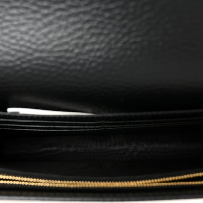 Gucci Calfskin Mini GG Marmont Chain Wallet Black 5 of 9