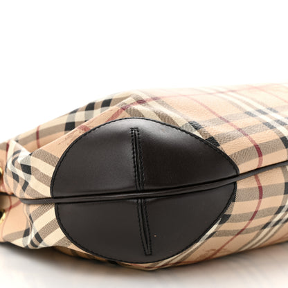 Burberry Haymarket Check Medium Willenmore Hobo Chocolate 10 of 14