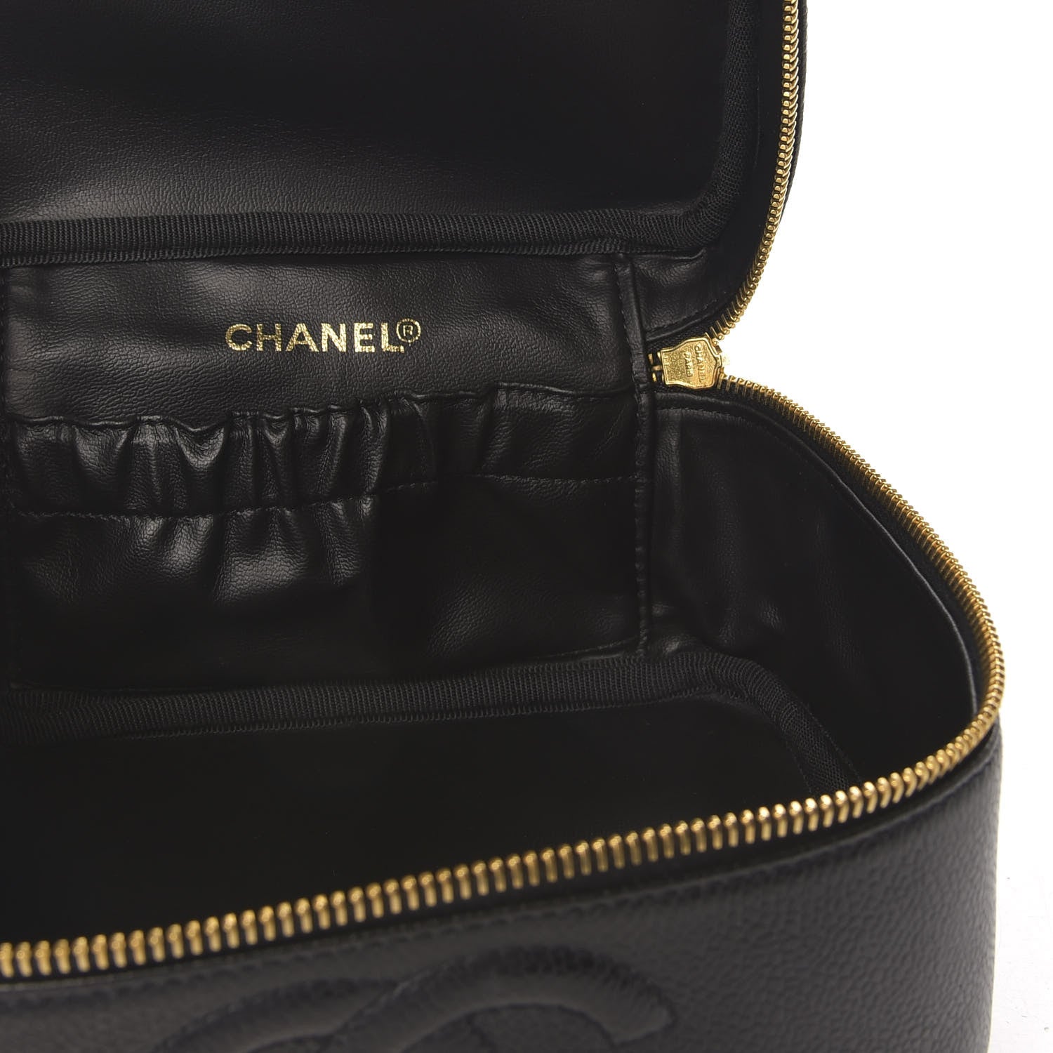 Chanel Caviar Vanity Cosmetic Case Black 4 of 9