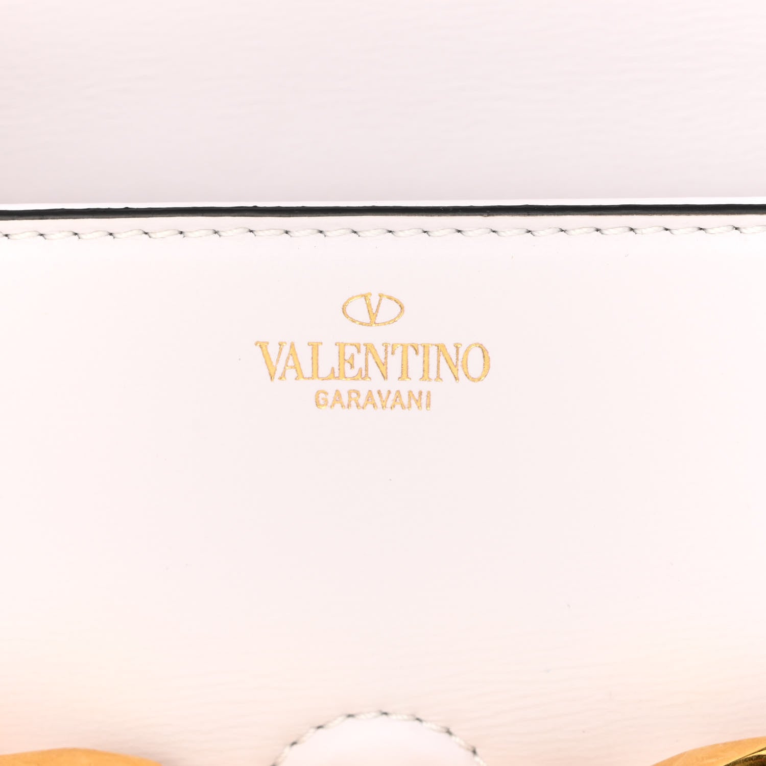 Valentino Garavani Calfskin Small Vlogo Chain Shoulder Bag Optic White 6 of 9