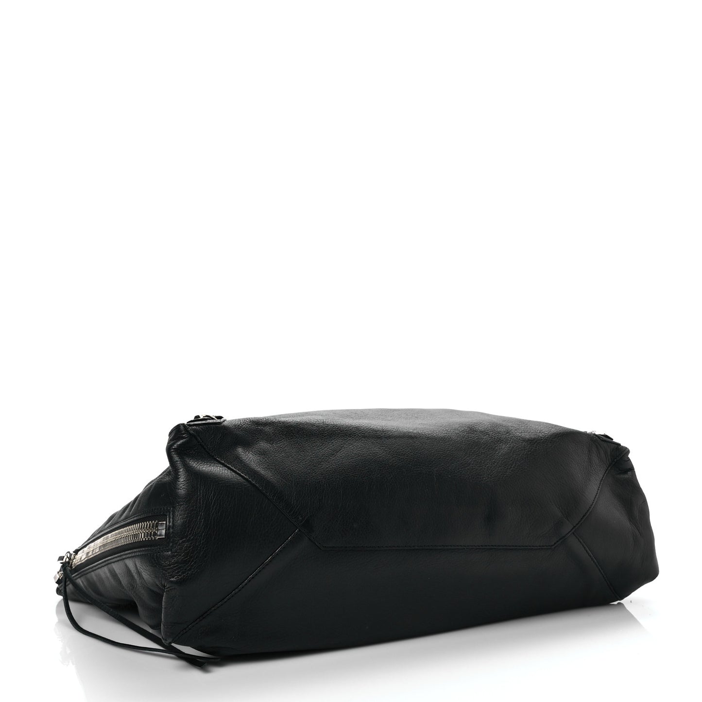 Supple Calfskin Papier A4 Zip Around Tote Black