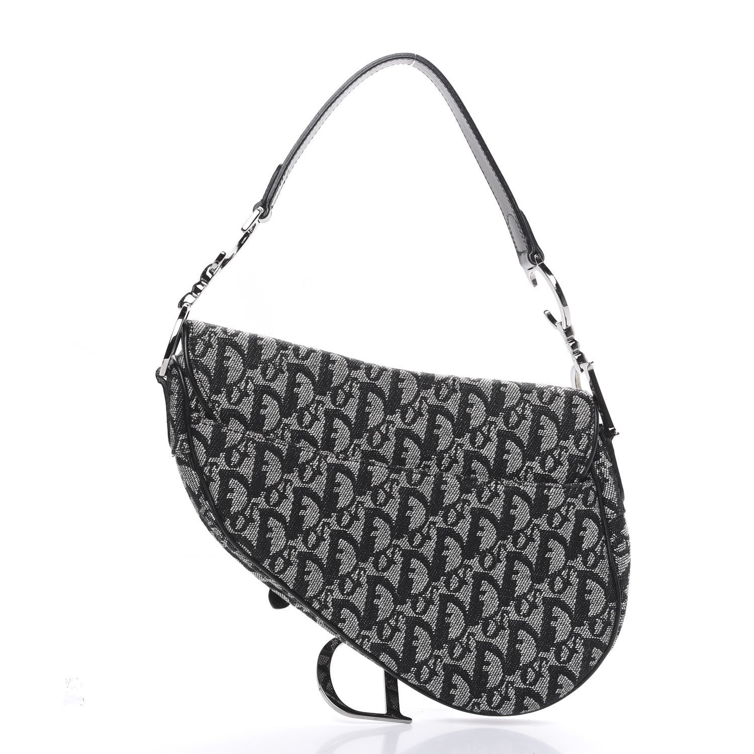 Christian Dior Monogram Saddle Bag Black 3 of 8