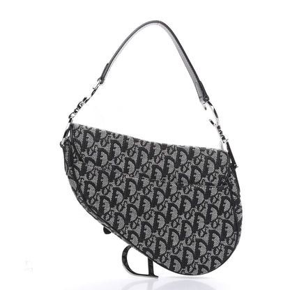 Christian Dior Monogram Saddle Bag Black 3 of 8