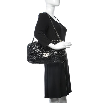 Chanel Vinyl Graphic Edge Flap Black 2 of 9