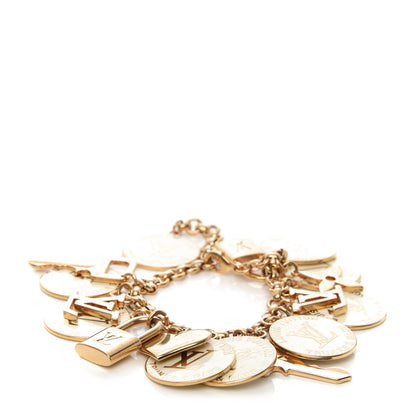 Louis Vuitton Trunks and Bags Breloques Bracelet Gold White 1 of 5