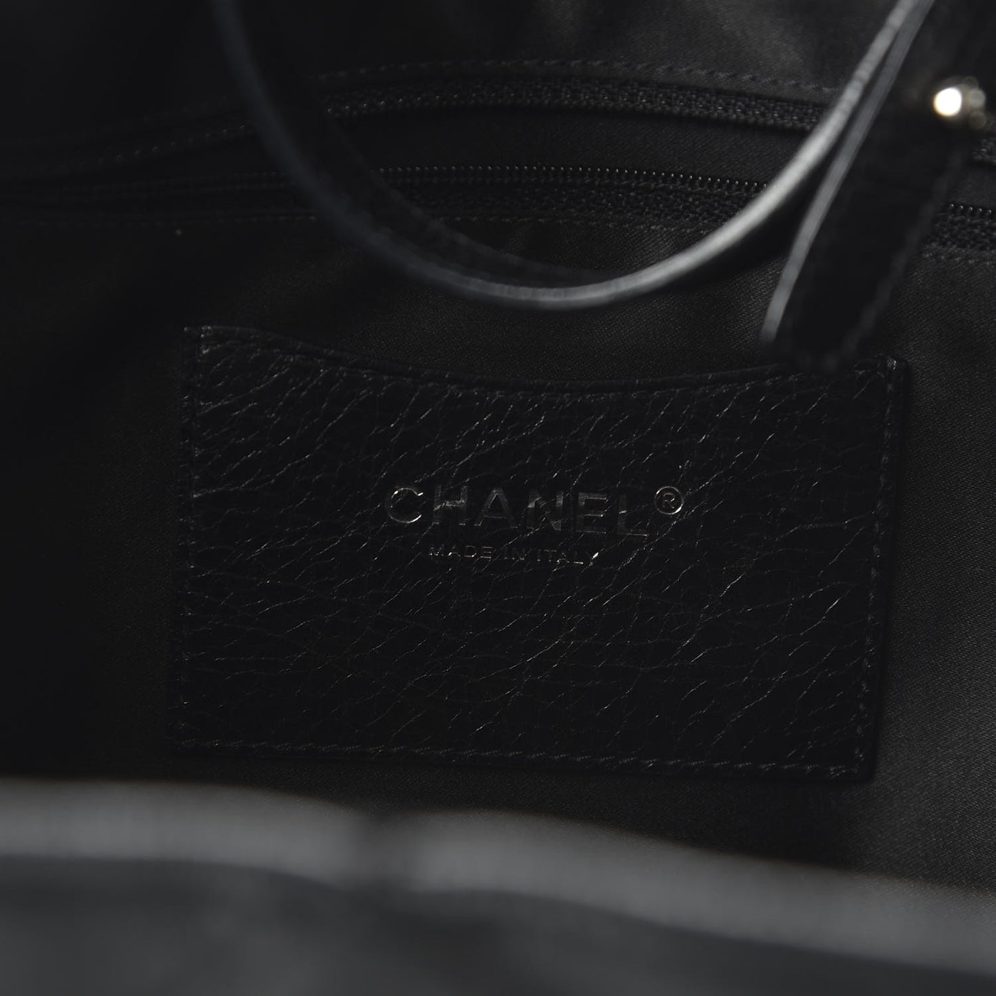 Glazed Calfskin Large On The Road Tote Black