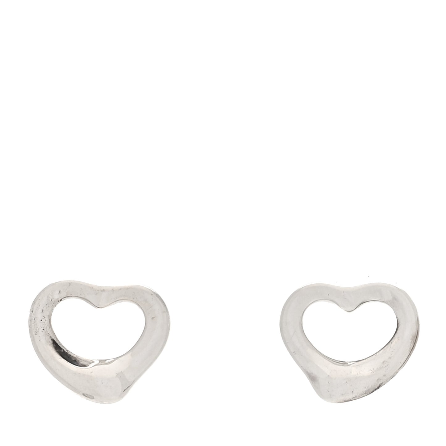 Sterling Silver Elsa Peretti 11mm Open Heart Earrings