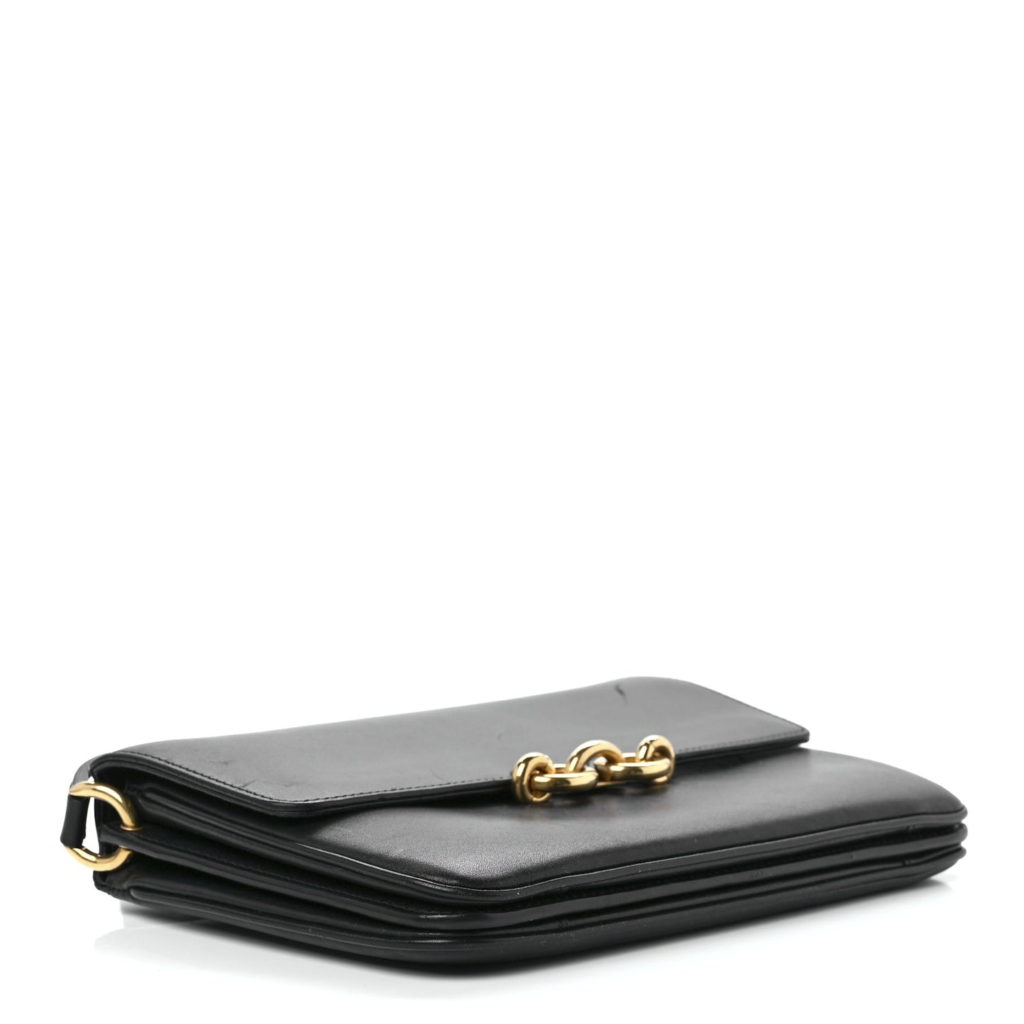 Smooth Calfskin Le Maillon Satchel Black