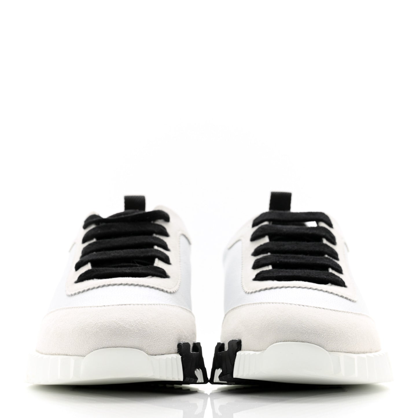 Goatskin Suede Goatskin Bouncing Sneakers 36.5 White Black