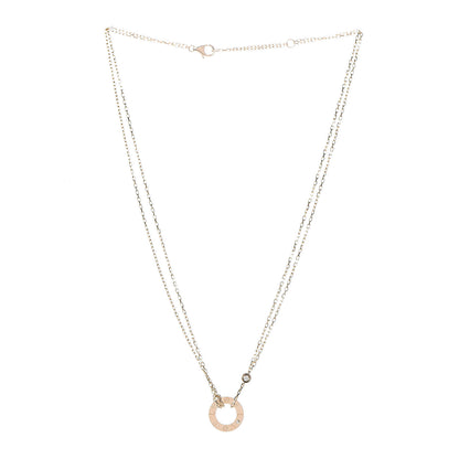 Cartier 18K Yellow Gold 2 Diamond LOVE Necklace 3 of 10