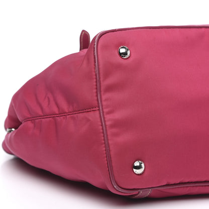 Prada Tessuto Nylon Soft Calf Small Tote Ibisco 9 of 16