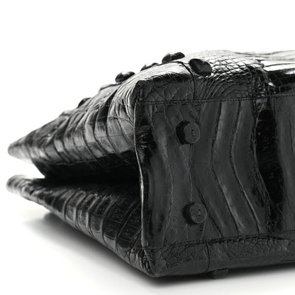 Nancy Gonzalez Crocodile Studded Tote Black 7 of 9