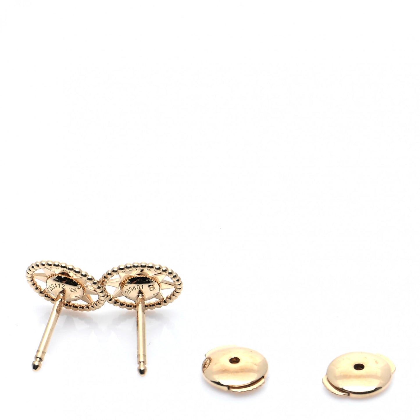 18K Yellow Gold Diamond XS Rose Des Vents Earrings