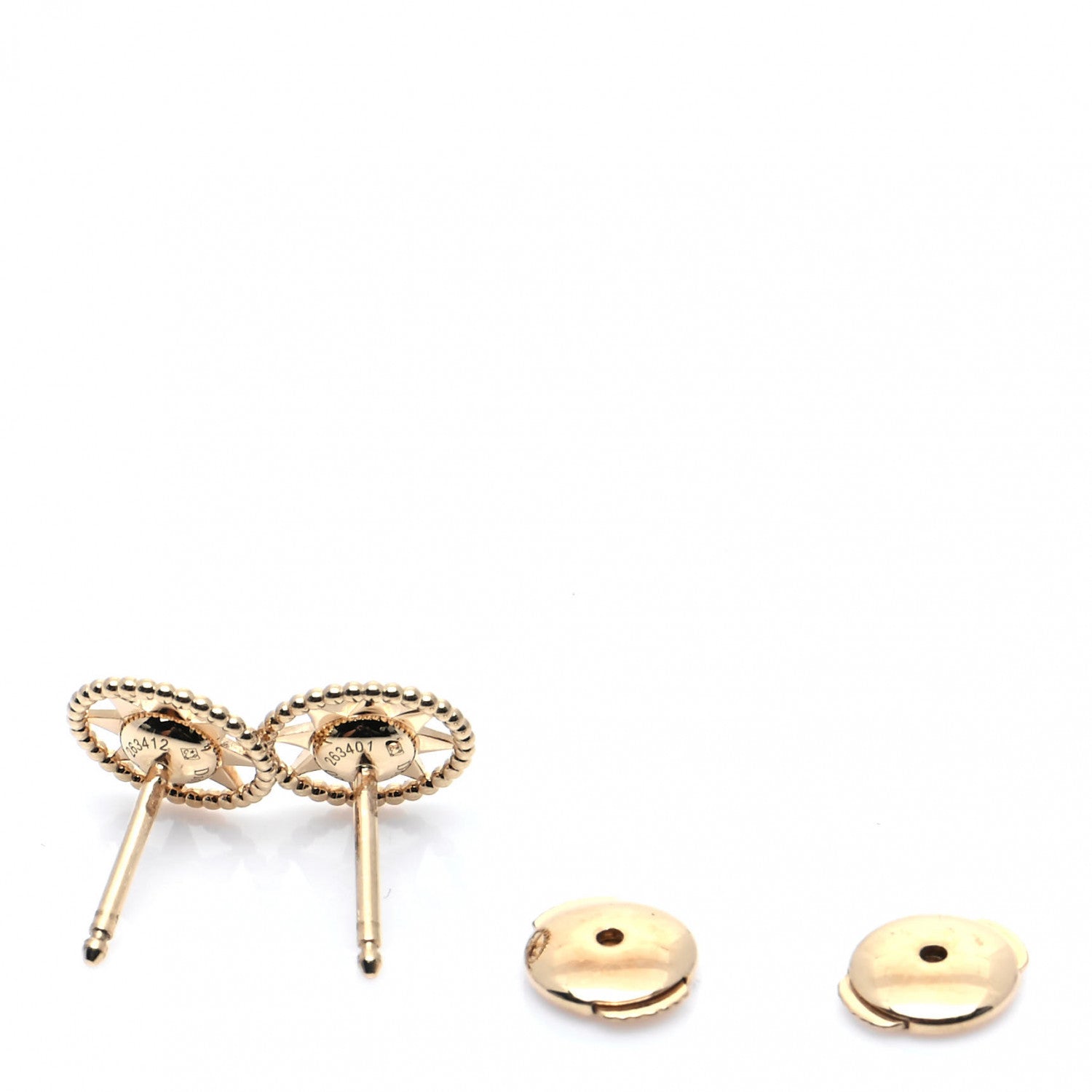 Christian Dior 18K Yellow Gold Diamond XS Rose Des Vents Earrings 4 of 7