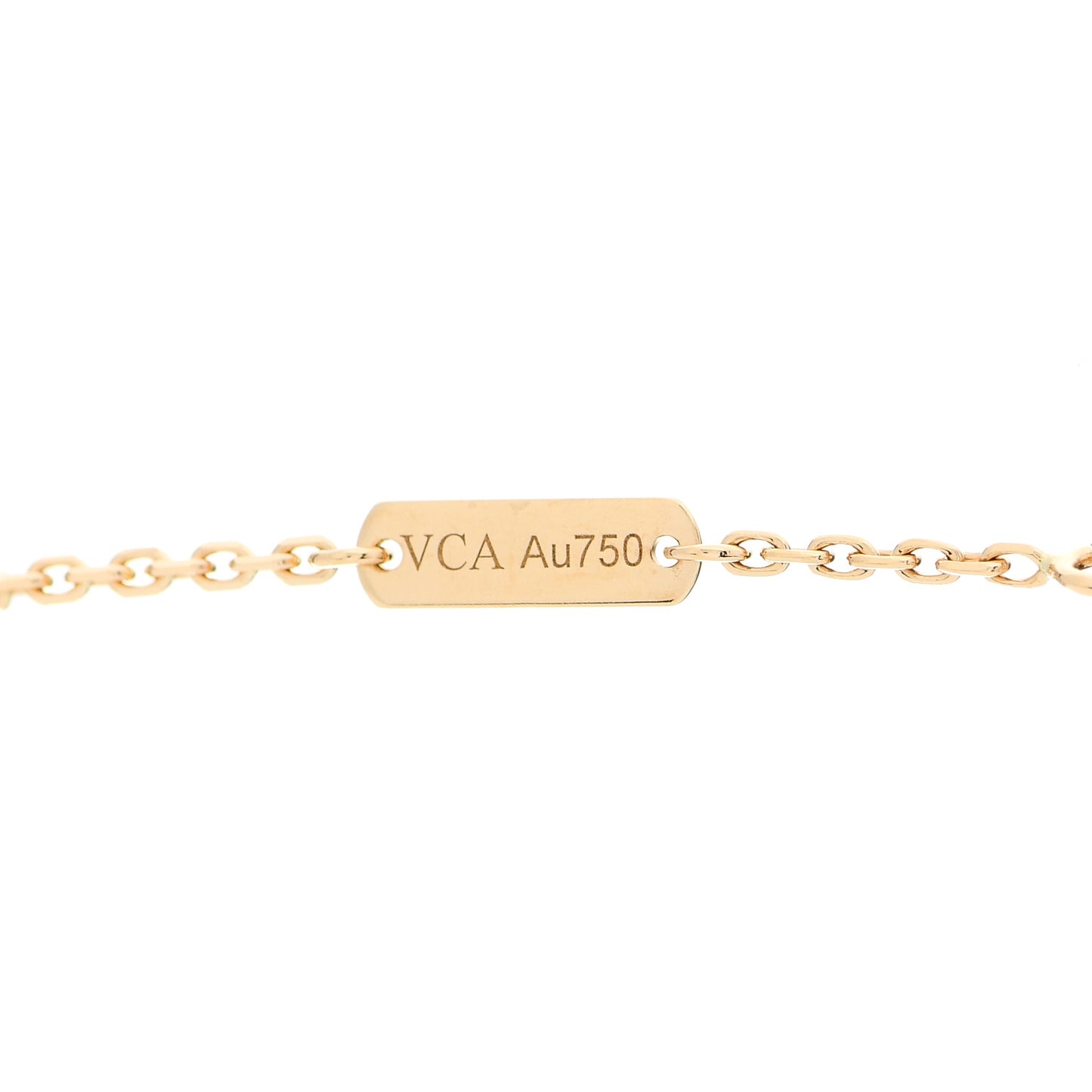 18K Yellow Gold Black Onyx Vintage Alhambra Pendant Necklace
