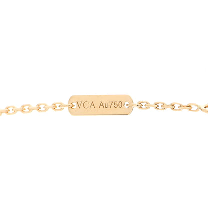 Van Cleef & Arpels 18K Yellow Gold Black Onyx Vintage Alhambra Pendant Necklace 4 of 6