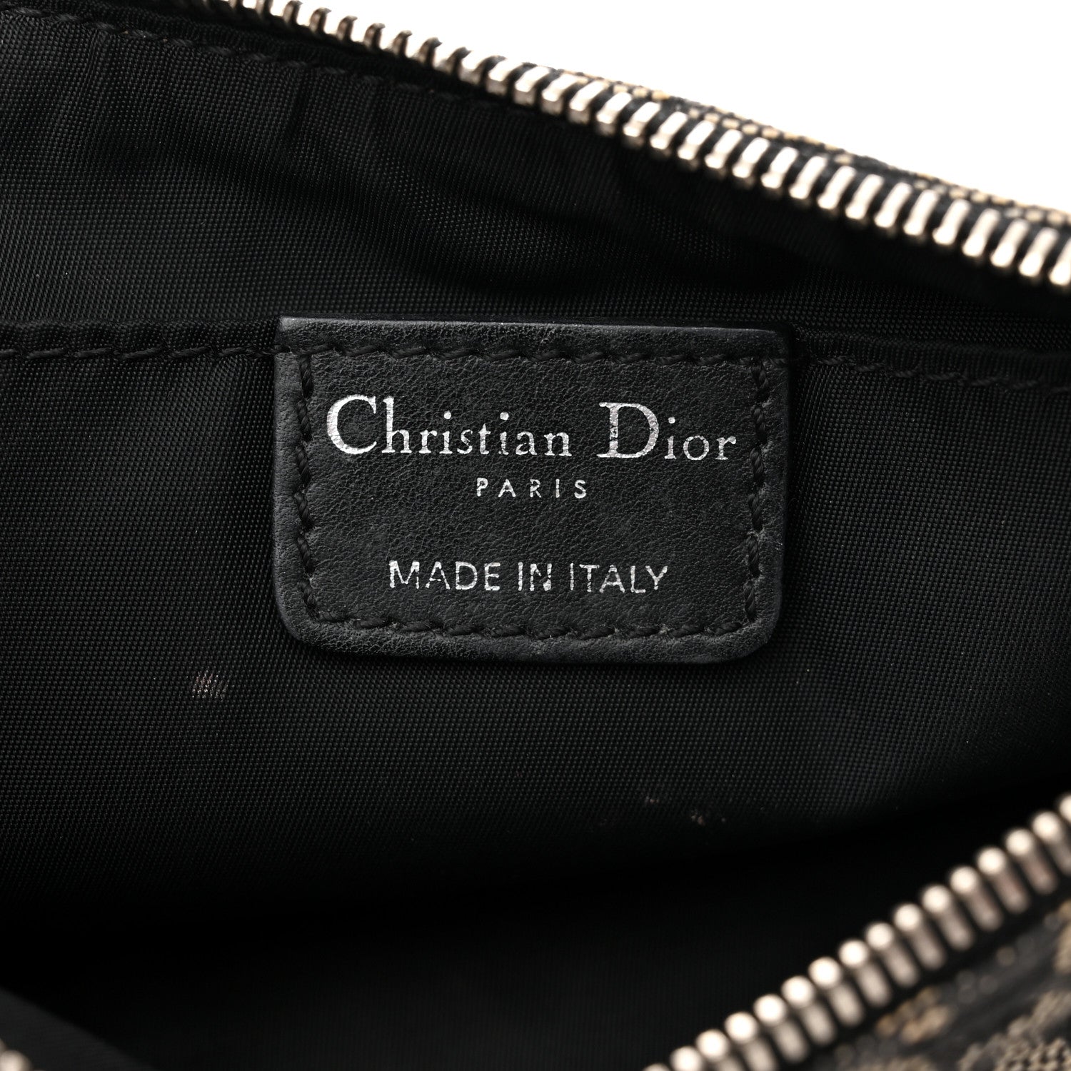 Christian Dior Monogram Shoulder Bag Pochette Black 6 of 12