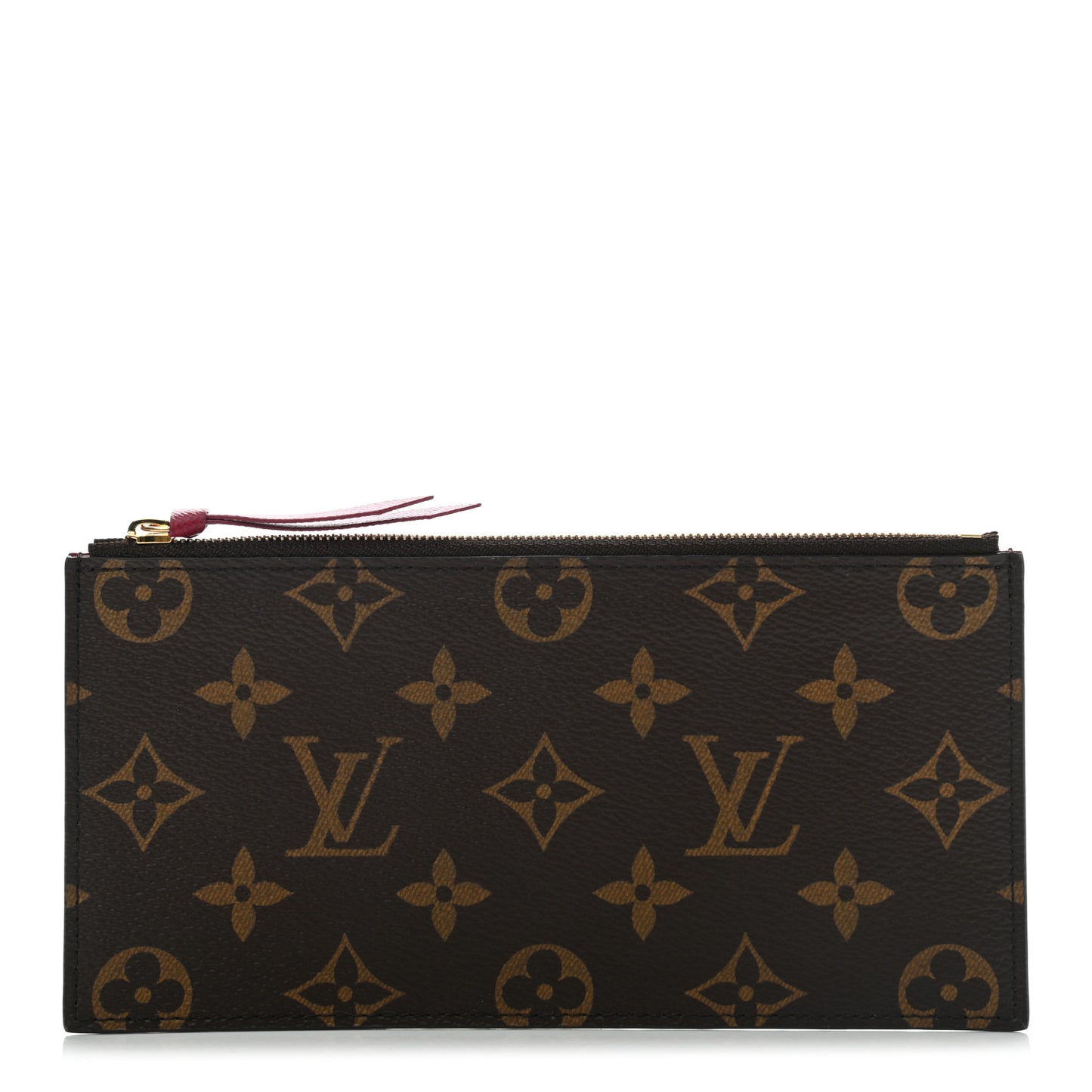 Monogram Felicie Chain Wallet Zippered Insert Fuchsia