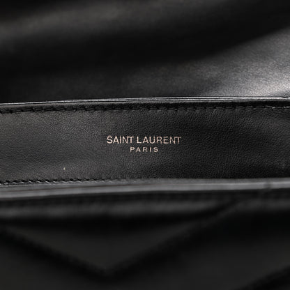 Saint Laurent Calfskin Y Quilted Monogram Toy Loulou Crossbody Bag Black 6 of 13