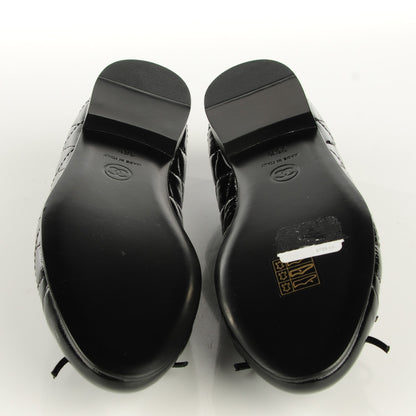 Chanel Patent Quilted Cap Toe Ballerina Flats 36.5 Black 5 of 8