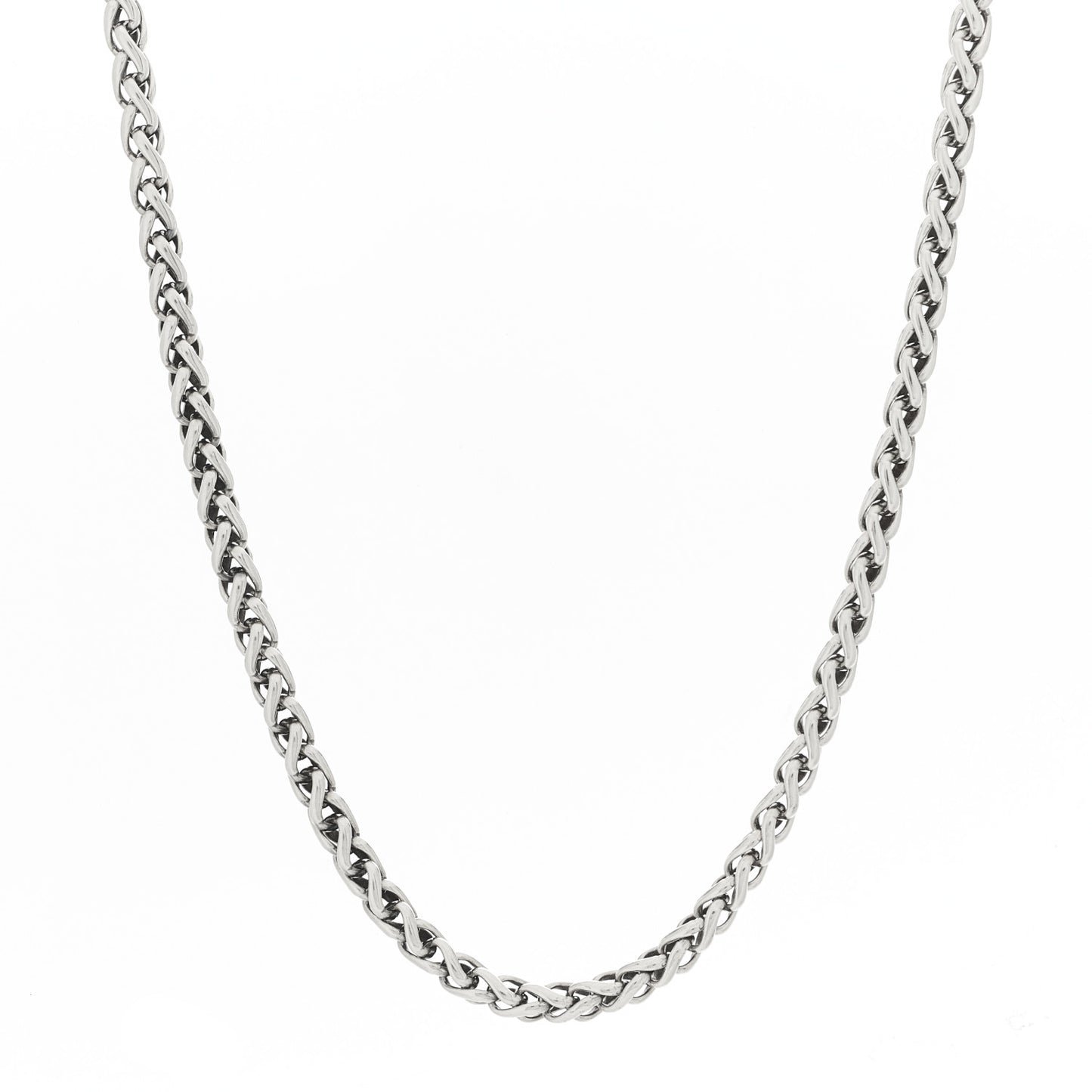 Sterling Silver 4mm Wheat Chain Necklace