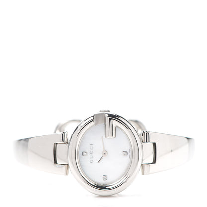 Gucci Stainless Steel Diamond Mother of Pearl 27mm Guccissima Quartz Watch 2 of 5